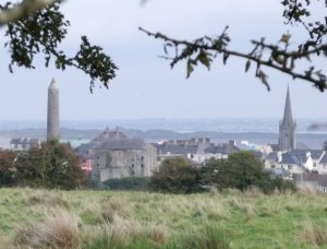 View looking over Killala. Old Deanery Cottages.